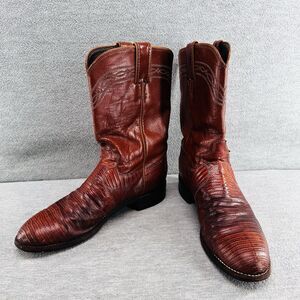JUSTIN - Women's Style 3113 Size 7.5 D Brown Leather Western Boots B5